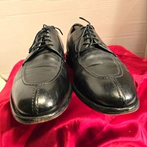 JOHNSTON &MURPHY MEN'S OXFORD DRESS SHOES BLACK TIE-UP  MADE IN MEXICO SIZE 11D